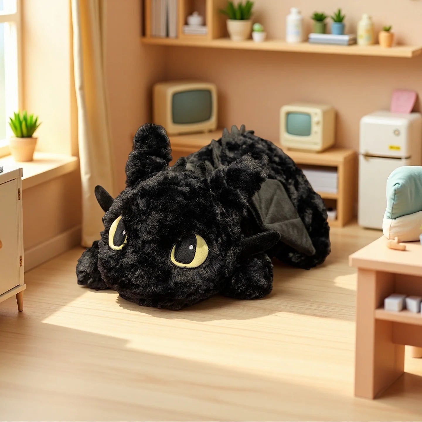 Adorably Little Dragon Doll Stuffed Toothless Plush Toy Simulation Cartoon Anime Sofa Bed Pillow Cushion Kids Xmas Birthday Gift