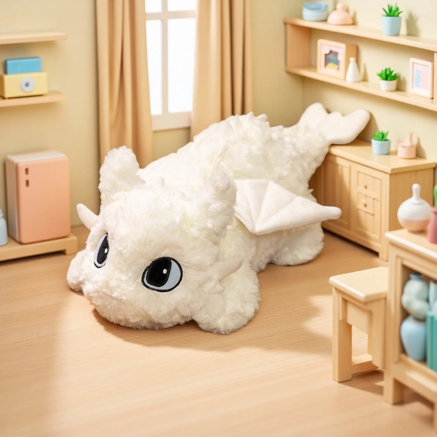 Adorably Little Dragon Doll Stuffed Toothless Plush Toy Simulation Cartoon Anime Sofa Bed Pillow Cushion Kids Xmas Birthday Gift
